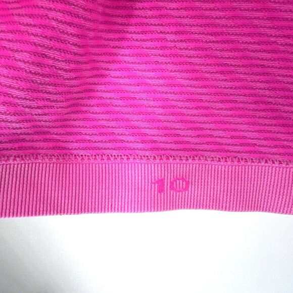 Lululemon Swiftly Hot Pink Camo Long Sleeve Athletic Top Womens 10 - Picture 5 of 6